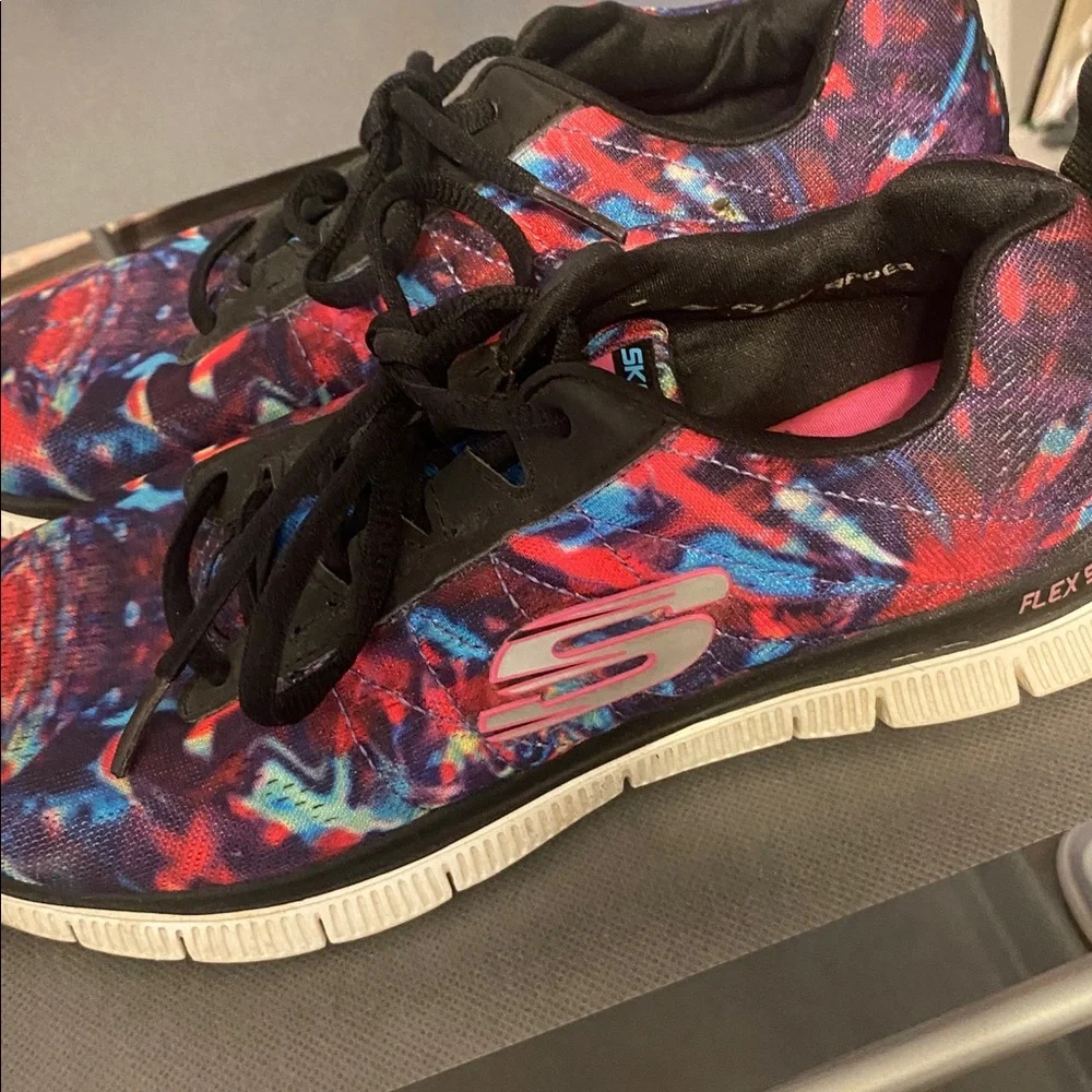 Skechers Womens Skech Knit 12447 Multicolor Running Shoes Sneakers - Picture 5 of 6